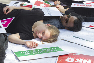 Demo zum Jahrestag des Einsturzes der Textilfabrik Rana Plaza, Berlin
