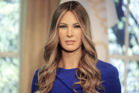 Enthüllung der Wachsfigur von Melania Trump in New York