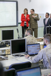 Königin Letizia besucht die Artillerie Militärakademie, Segovia