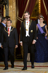 Gala Dinner zu Ehren des peruanischen Präsidenten Humala in Madrid