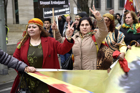 Kurden-Demonstration in Frankfurt