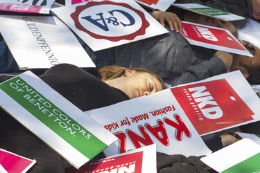 Demo zum Jahrestag des Einsturzes der Textilfabrik Rana Plaza, Berlin