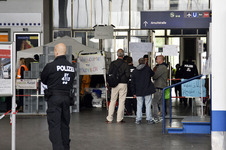 Ankunft der Flüchtlinge am Hauptbahnhof München