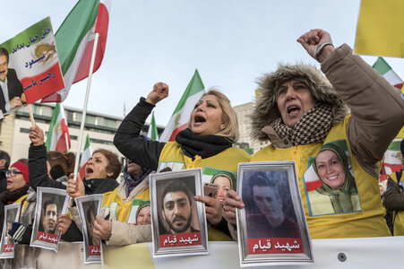 Proteste gegen die iranische Regierung in Berlin