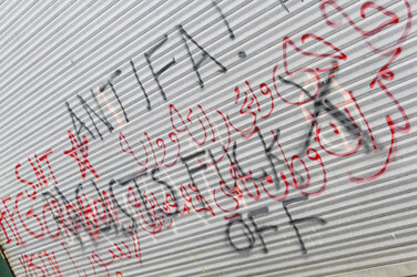 Flüchtlinge im Flüchtlingslager in Calais