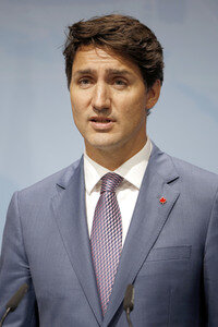 G20 Pressekonferenz von Justin Trudeau in Hamburg