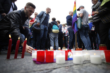 Mahnwache für die Opfer des Terror-Anschlags von Orlando in Köln