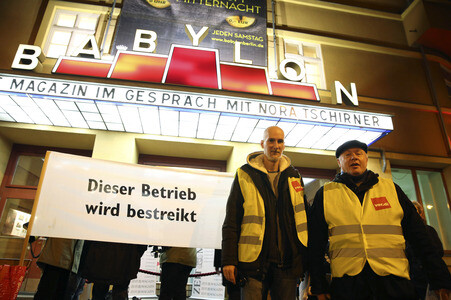 Streik im Kino Babylon Berlin