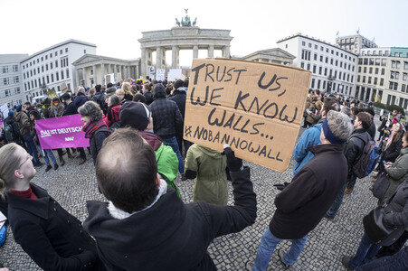 Protest gegen Trump-Politik in Berlin
