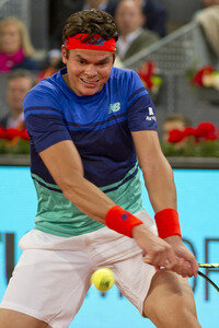 Tennis Match Novak Djokovic vs Milos Raonic in Madrid