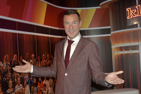 Kai Pflaume bei der Präsentaion seiner Wachsfigur in Berlin