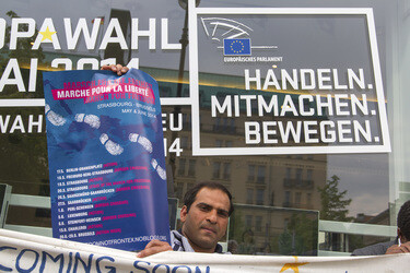 Refugees Demonstration vom Pariser Platz zum Kanzleramt, Berlin