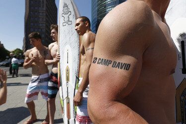 Open Air-Fashionshow des Menswear-Labels Camp David, Berlin