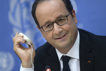 Pressekonferenz von Francois Hollande in New York
