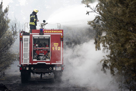Waldbrandbekämpfung bei Treuenbrietzen