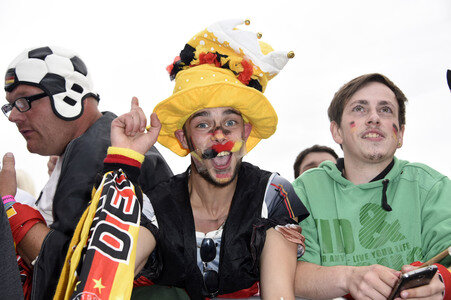 Fans beim UEFA-Fußball-Europameisterschaft 2016 Spiel Deutschland gegen Polen in Berlin