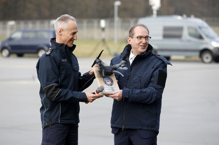 Indienststellung der Drohnenabwehreinheit der Bundespolizei in Ahrensfelde