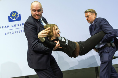 Störung der EZB-Pressekonferenz, Frankfurt