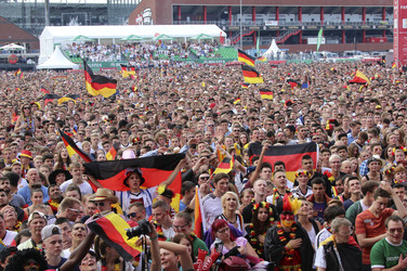 WM-Fanfest beim Spiel Deutschland gegen Frankreich, Hamburg