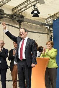 Abschlussveranstaltung der CDU im NRW Wahlkampf in Aachen