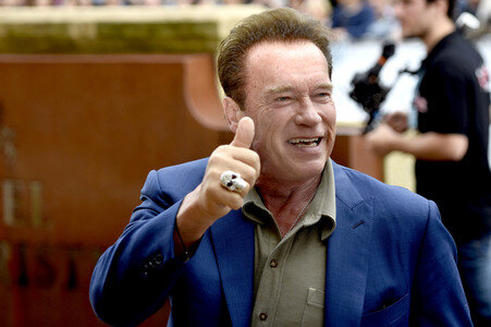 Ankunft von Arnold Schwarzenegger auf dem San Sebastian Film Festival 2017