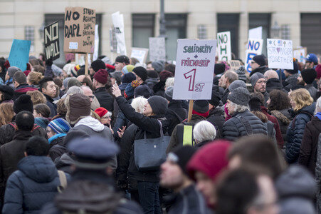 Protest gegen Trump-Politik in Berlin