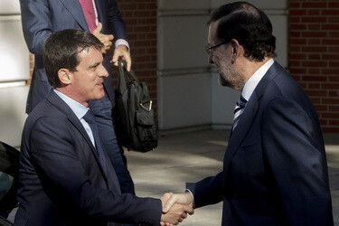Manuel Valls besucht Mariano Rajoy, Madrid