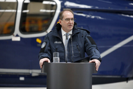 Indienststellung der Drohnenabwehreinheit der Bundespolizei in Ahrensfelde