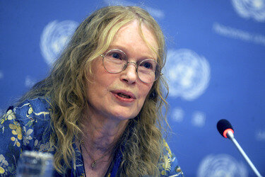 Mia Farrow Pressekonferenz, New York