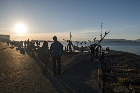 Mitternachtssonne in Reykjavik