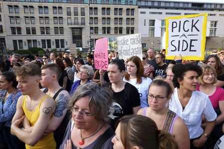 Solidaritästdemo 'Berlin stands with Charlottesville' in Berlin