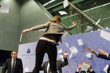 Störung der EZB-Pressekonferenz, Frankfurt