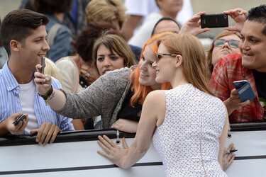 Ankunft von Jessica Chastain beim San Sebastian Film Festival 2014
