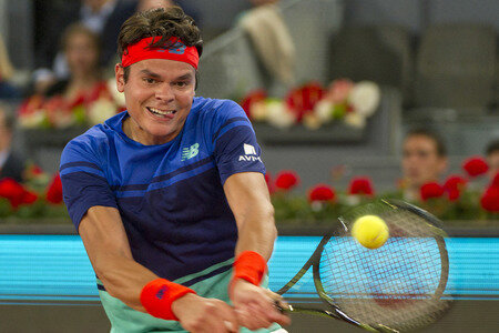 Tennis Match Novak Djokovic vs Milos Raonic in Madrid