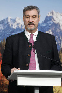 Pressekonferenz von Markus Söder in München