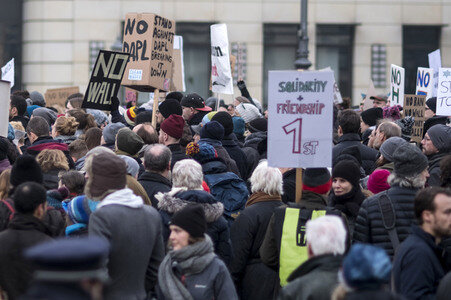 Protest gegen Trump-Politik in Berlin