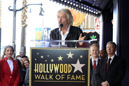 Richard Branson  erhält einen Stern auf dem Hollywood Walk of Fame in Los Angeles