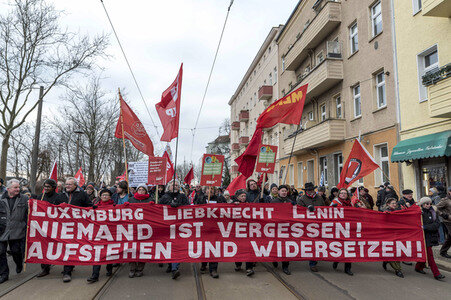 99. Jahrestag der Ermordung von Rosa Luxemburg und Karl Liebknecht in Berlin
