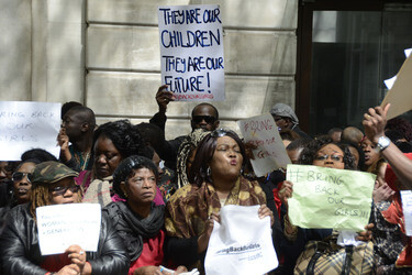 Protest gegen die Entführung von über 200 nigerianischen Mädchen, London
