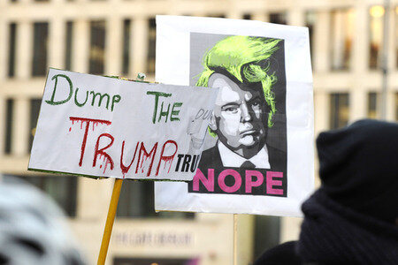 Protest gegen Donald Trump in Berlin