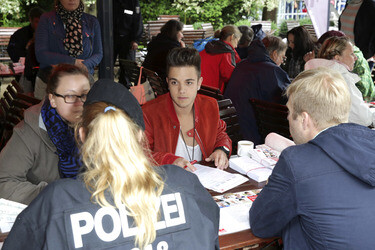DKMS-Registrierungs- und Informationsstand zum World Blood Cancer Day, Berlin