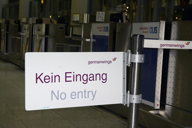 Flughafen Düsseldorf nach Flugzeugunglück