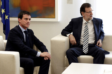 Manuel Valls besucht Mariano Rajoy, Madrid
