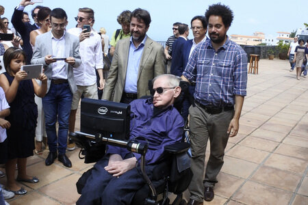 Stephen Hawking Pressetermin auf Teneriffa