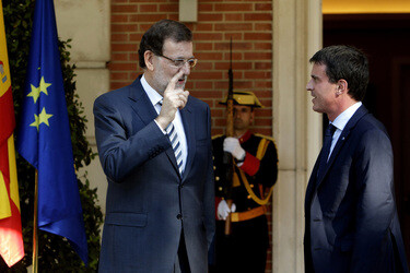 Manuel Valls besucht Mariano Rajoy, Madrid