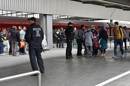 Ankunft der Flüchtlinge am Hauptbahnhof München