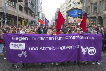 Gegendemonstration zum 'Marsch für das Leben', Berlin