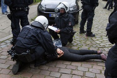 Hausbesetzer-Demo auf St. Pauli, Hamburg