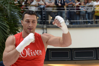 Wladimir Klitschko trainiert im Einkaufszentrum, Oberhausen