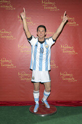 Enthüllung der Wachsfigur von Lionel Messi im Madame Tussauds Berlin